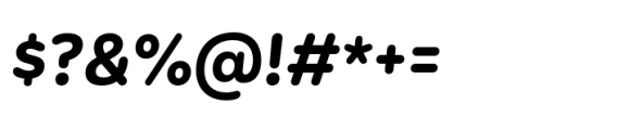 Mohr Rounded Semi Bold It Font OTHER CHARS