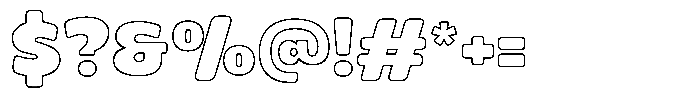 Mojian Outline Font OTHER CHARS