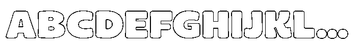 Mojian Outline Font UPPERCASE
