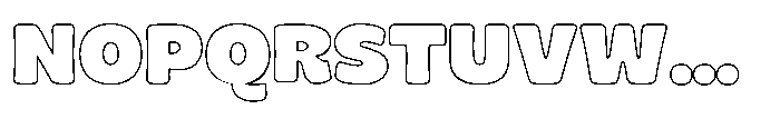 Mojian Outline Font UPPERCASE