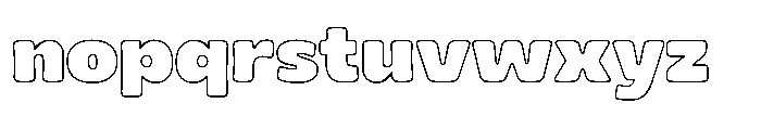 Mojian Outline Font LOWERCASE