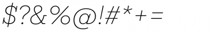 Mokoko Thin Italic Font OTHER CHARS