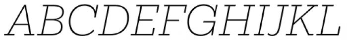 Mokoko Thin Italic Font UPPERCASE