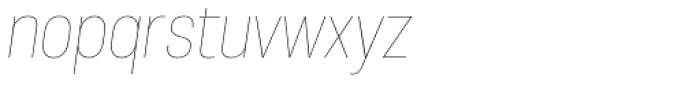 Molde Semi Condensed Thin Italic Font LOWERCASE