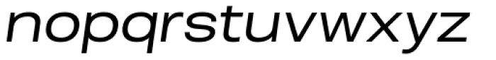 Molde Semi Expanded Regular Italic Font LOWERCASE