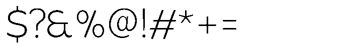 Moldena ExtraLight Font OTHER CHARS