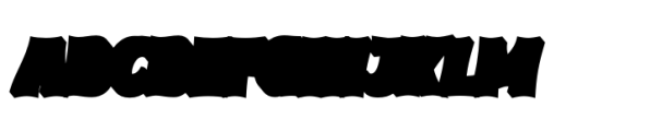 Moldie Slant Extrude Font UPPERCASE