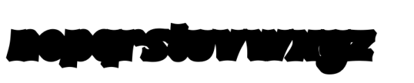 Moldie Slant Extrude Font LOWERCASE
