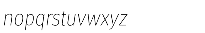 Molecula Extra Light Italic Font LOWERCASE
