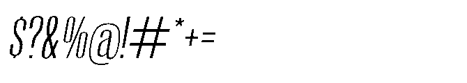 Moleda Italic Extra Light Font OTHER CHARS