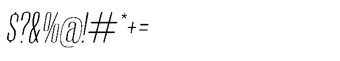 Moleda Italic Thin Font OTHER CHARS