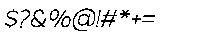 Molfin Extra Light Italic Font OTHER CHARS
