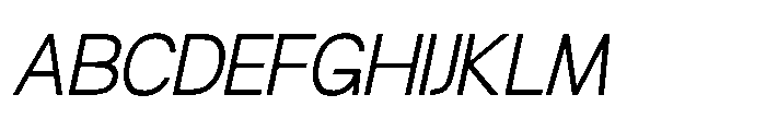 Molfin Extra Light Italic Font UPPERCASE