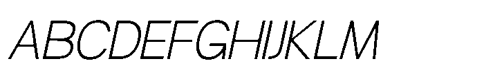 Molfin Thin Italic Font UPPERCASE