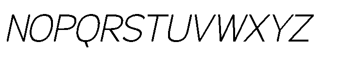 Molfin Thin Italic Font UPPERCASE