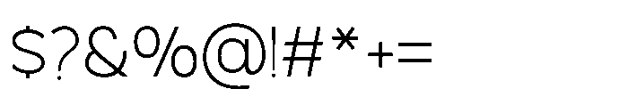 Molfin Thin Font OTHER CHARS