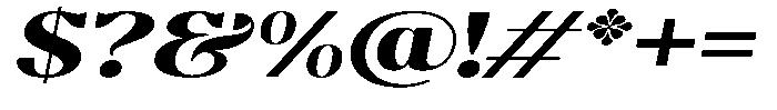 Molgrine Black Expanded Italic Font OTHER CHARS