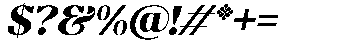 Molgrine Black Italic Font OTHER CHARS