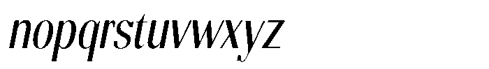 Molgrine Condensed Italic Font LOWERCASE