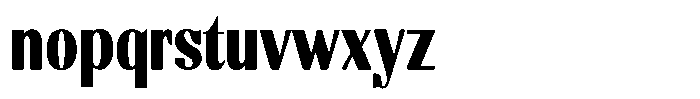 Molgrine Contrast Black Condensed Font LOWERCASE