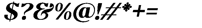 Molgrine Contrast Bold Italic Font OTHER CHARS