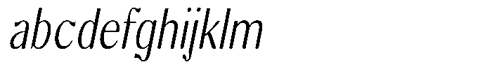 Molgrine Contrast Extra Light Condensed Italic FONT