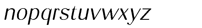 Molgrine Contrast Extra Light Italic Font LOWERCASE