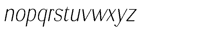 Molgrine Contrast Th Sm Condensed Italic Font LOWERCASE