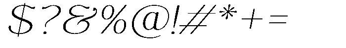 Molgrine Contrast Th Sm Ex Italic Font OTHER CHARS