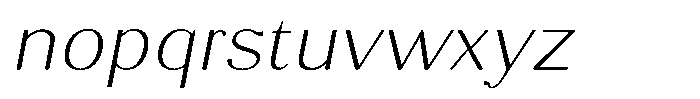 Molgrine Contrast Th Sm Ex Italic Font LOWERCASE