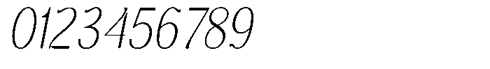 Molgrine Contrast Thin Condensed Italic Font OTHER CHARS