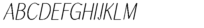 Molgrine Contrast Thin Condensed Italic Font UPPERCASE