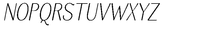 Molgrine Contrast Thin Condensed Italic Font UPPERCASE