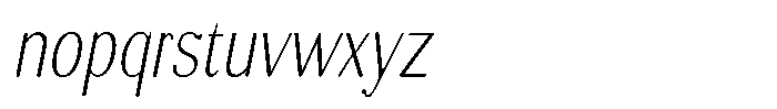Molgrine Contrast Thin Condensed Italic Font LOWERCASE