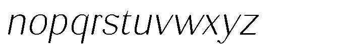 Molgrine Contrast Thin Italic Font LOWERCASE