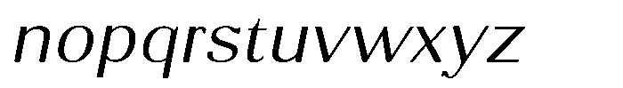 Molgrine Contrast XLt Sm Ex Italic Font LOWERCASE