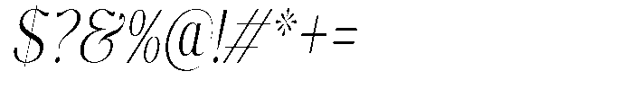 Molgrine Extra Light Condensed Italic Font OTHER CHARS