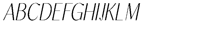 Molgrine Extra Light Condensed Italic Font UPPERCASE
