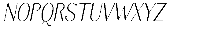 Molgrine Extra Light Condensed Italic Font UPPERCASE