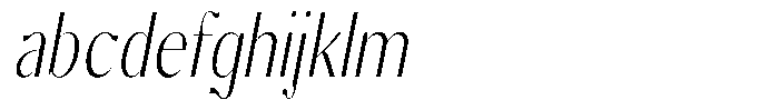 Molgrine Extra Light Condensed Italic FONT