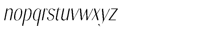 Molgrine Extra Light Condensed Italic Font LOWERCASE