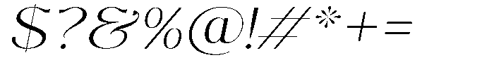 Molgrine Extra Light Sem Exp Italic Font OTHER CHARS