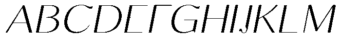Molgrine Extra Light Sem Exp Italic Font UPPERCASE