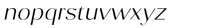 Molgrine Extra Light Sem Exp Italic Font LOWERCASE