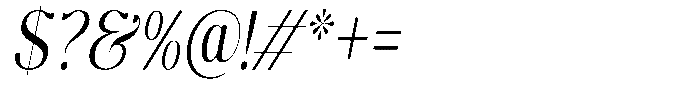 Molgrine Light Condensed Italic Font OTHER CHARS