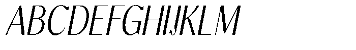 Molgrine Light Condensed Italic Font UPPERCASE