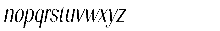 Molgrine Light Condensed Italic Font LOWERCASE