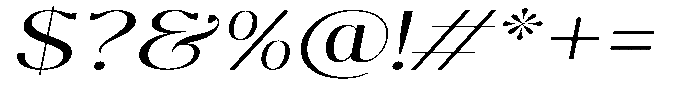 Molgrine Light Expanded Italic Font OTHER CHARS