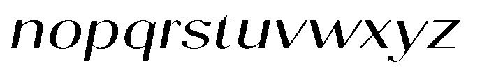 Molgrine Light Expanded Italic Font LOWERCASE