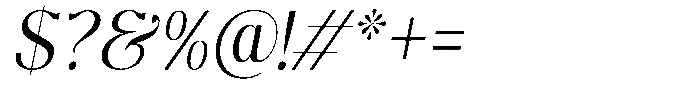 Molgrine Light Semi Condensed Italic Font OTHER CHARS
